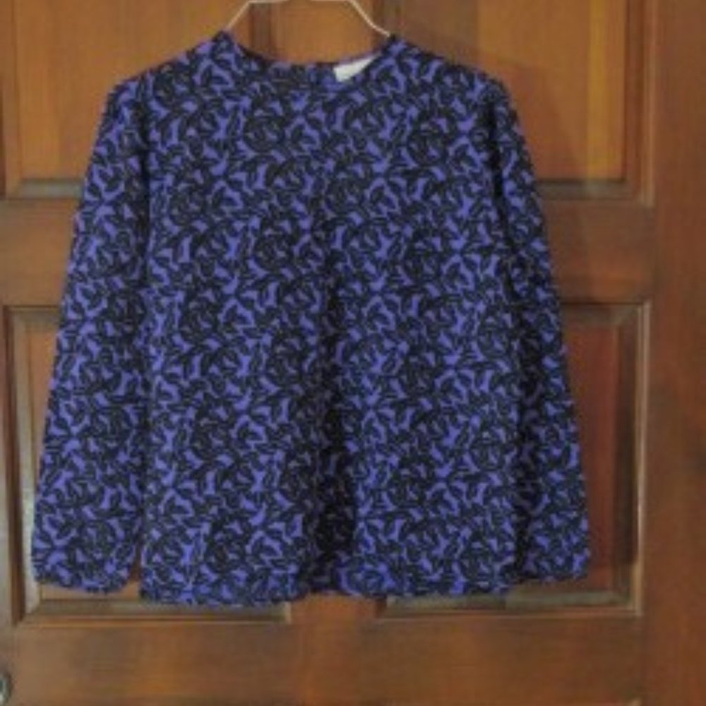 DAVID BENJAMIN Purple Black Blouse